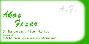 akos fiser business card